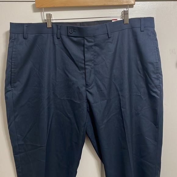 Calvin Klein pant Mens Navy slim wrinkle resistant stretch bottom New Sz 42Wx30L - Picture 7 of 10